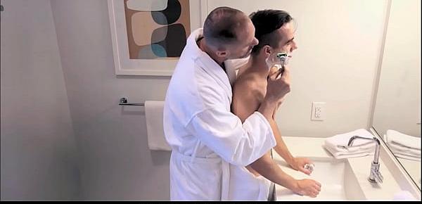  Young Stepson Needs Daddy&039;s Help Shaving And Gets Fucked